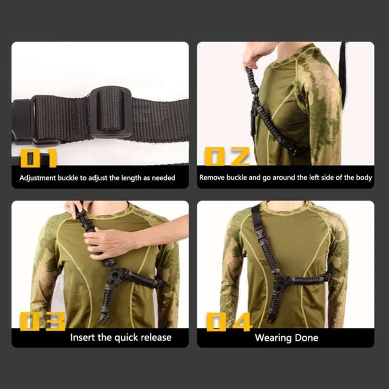 Rifles Sling Airsoft Guns Sling 1 Point Strap Sport Sling Shoulder Strap Practical Nylon Sling Adjustable Outdoors Sport