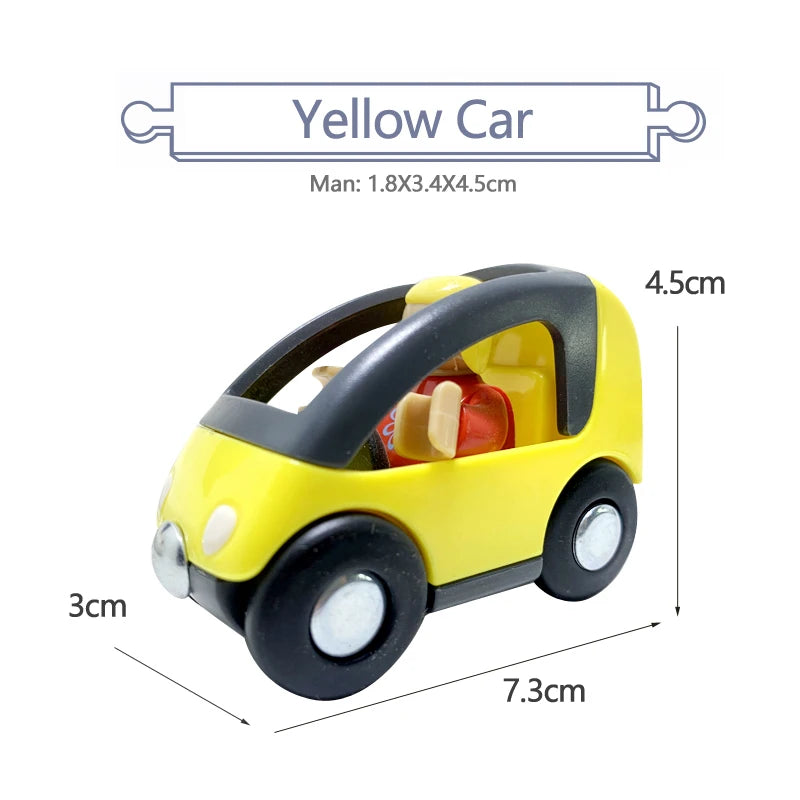 Variety Of Optional Track Magnetic Cars Multi-Purpose Vehicles Compatible Brand Wooden Scene Track Car Toys Children's Gifts W09