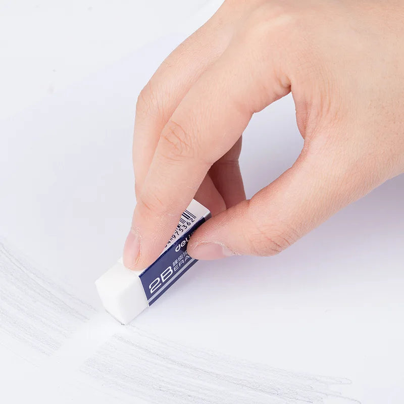 2B White PVC Student Eraser For Automatic pencil Regular pencil Clean and Mess Free Student Exam Office Sketch Soft Eraser for C