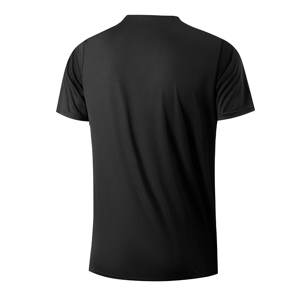 Summer Ice Silk Short Sleeve T-Shirt Men New Quick Dry Breathable Air Conditioning Outdoor Sun Protection Running Outer Wear