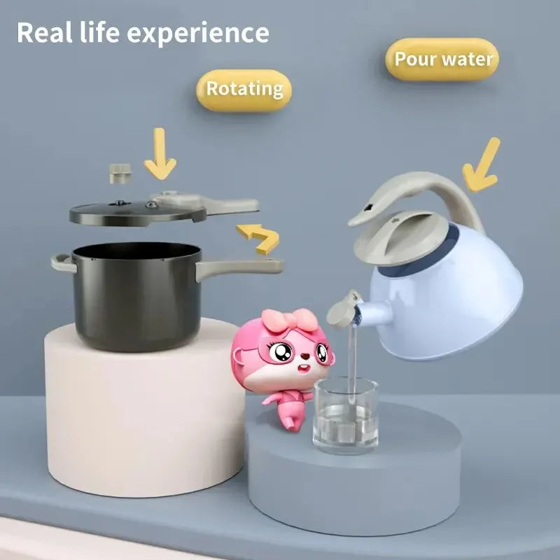 Kids Play Kitchen Set Pretend Play Cooking Toys Set Kitchen Toy Playset For Toddlers Pots And Pans  Role Playing Toys Gift