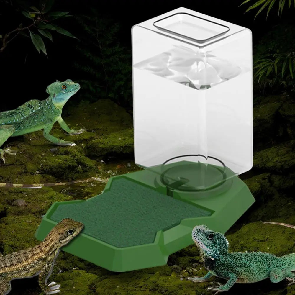 Reptile Water Bottle Automatic Reptile Water Dish With Bottle Tortoise Turtle Water Dispenser For Bearded Dragons Lizards
