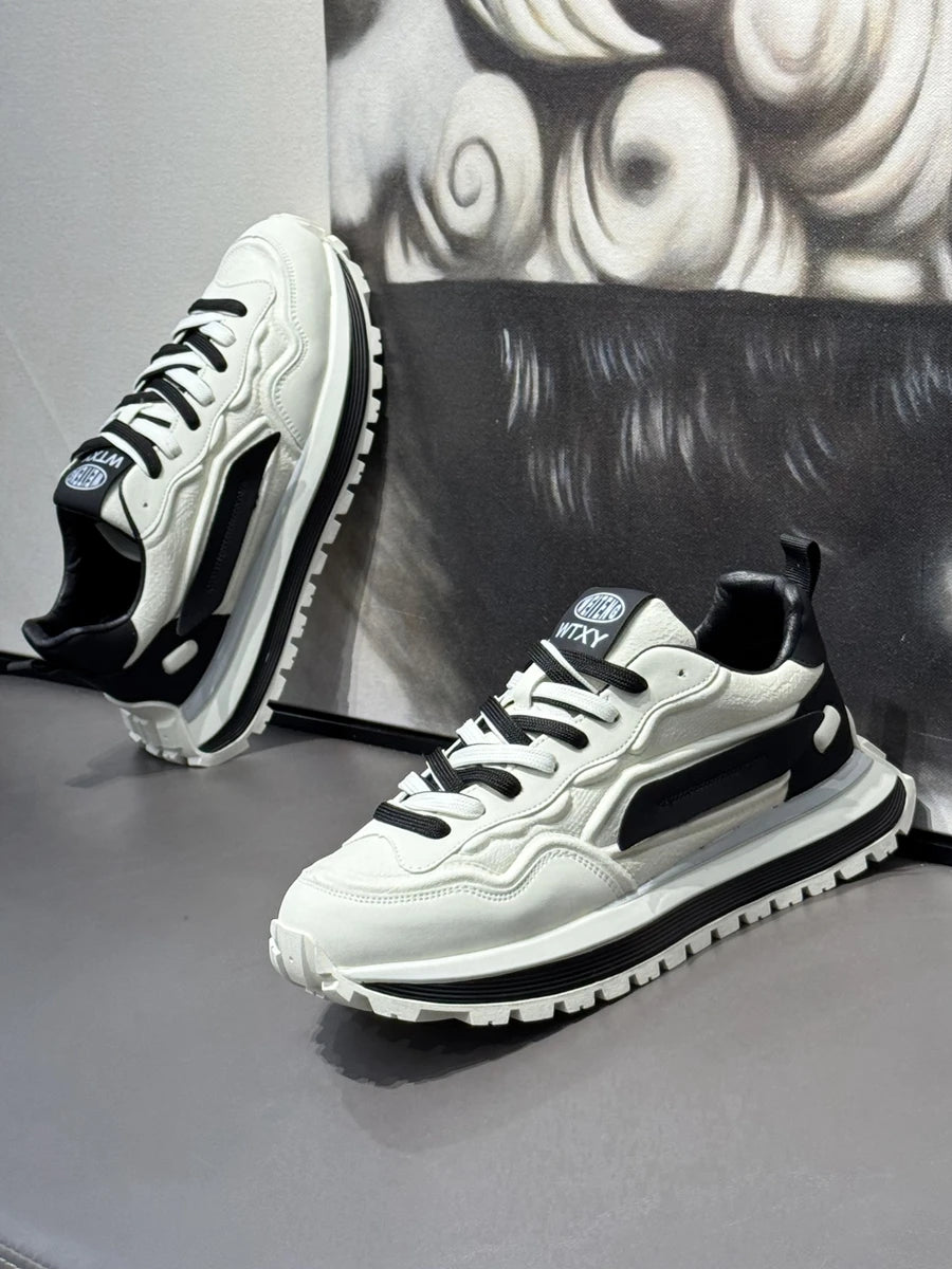 Men's Sneakers Shoes for Men Platform Sports Shoes Sports and Leisure Casual Sneaker Non-slip Fashion Wear-resistant Loafers - Belvar
