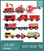 Variety Of Optional Track Magnetic Cars Multi-Purpose Vehicles Compatible Brand Wooden Scene Track Car Toys Children's Gifts W09
