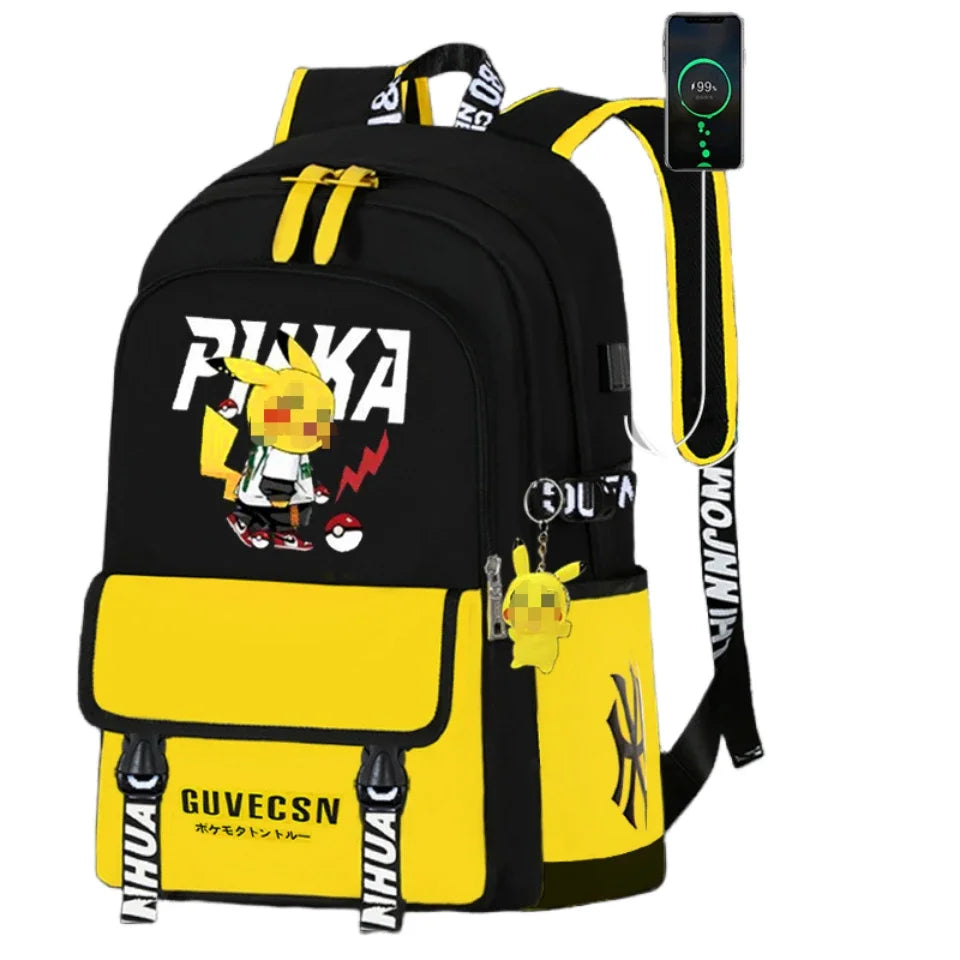 TAKARATOMY Backpack Trolley School Bag Pikachu School Bag Stationery Storage Backpack Multifunctional Travel Bag School Season