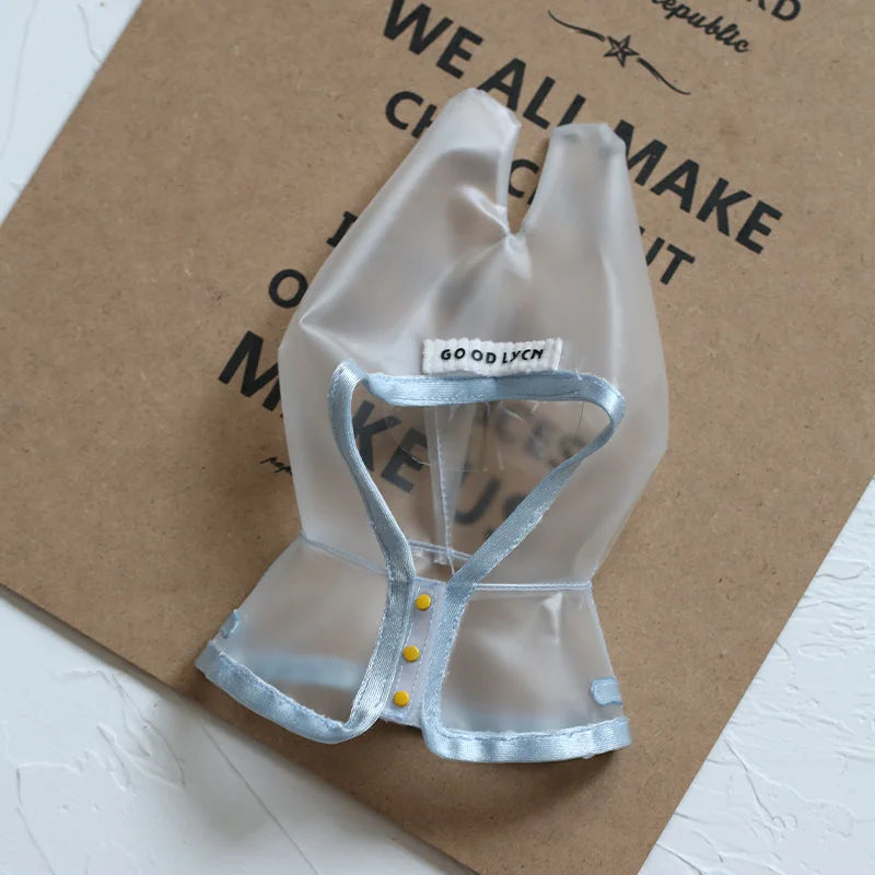 [Clothes Only] Labubu Clothes Changing Transparent Raincoat V1 V2 Changing Clothes Party Labubu Cloth Doll Clothes
