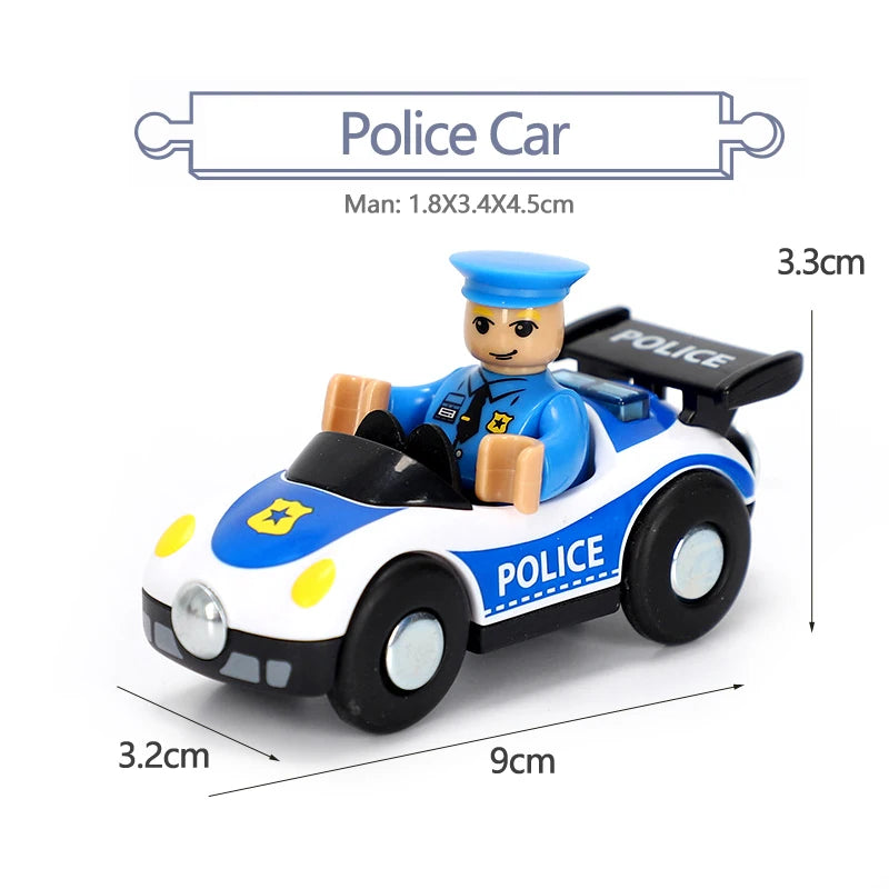Variety Of Optional Track Magnetic Cars Multi-Purpose Vehicles Compatible Brand Wooden Scene Track Car Toys Children's Gifts W09
