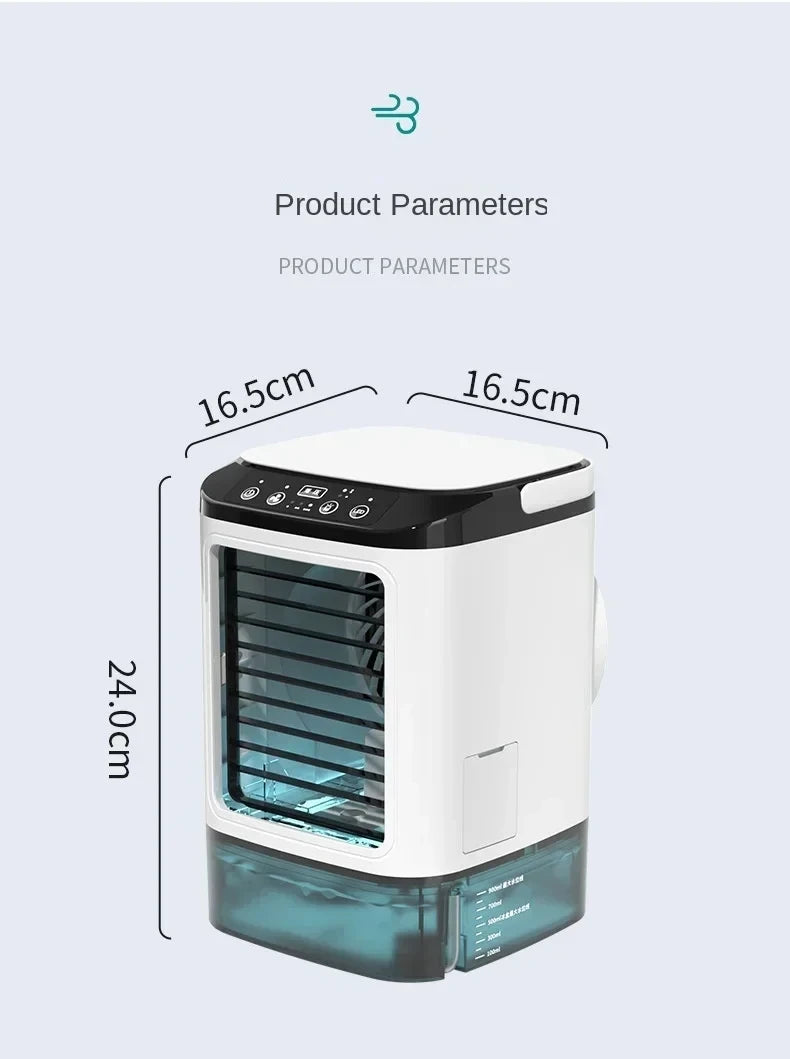 USB desktop fan mini water cooling fan small air conditioning office dormitory spray humidification fan cooler large water tank