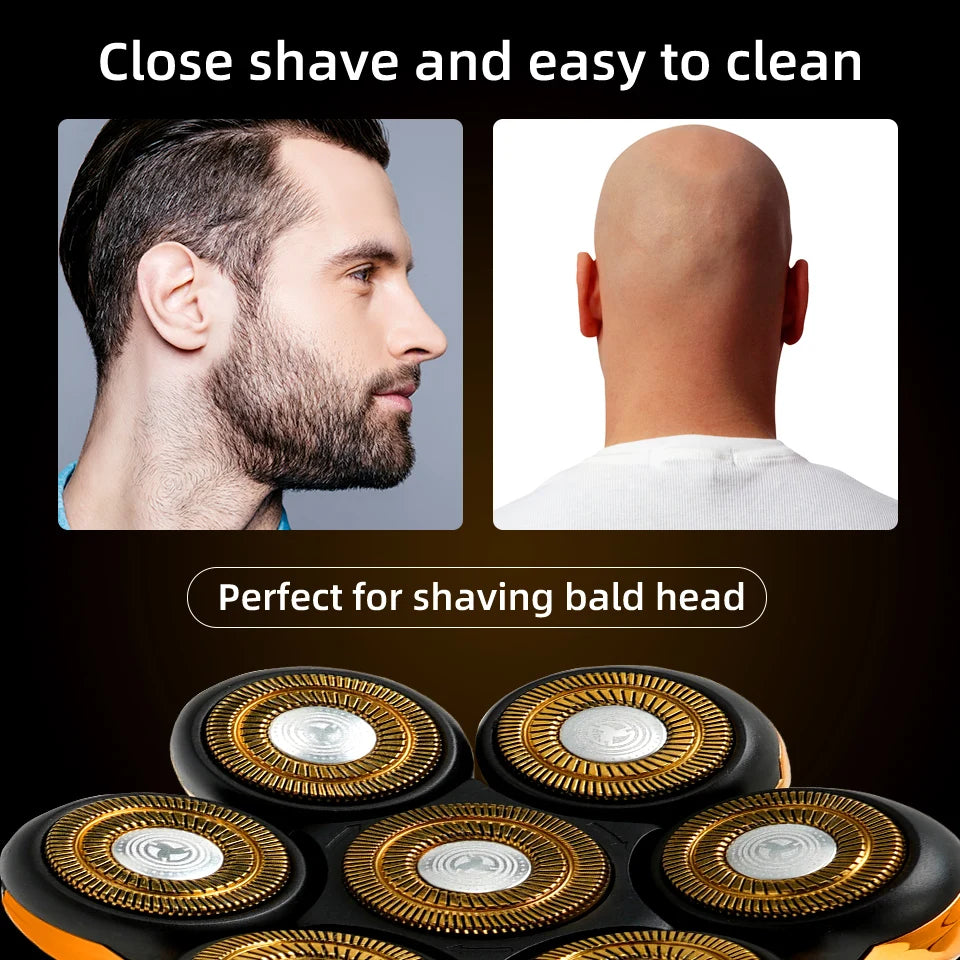 2025 7-Head Electric Shaver USB Dharging Stainless Steel Blades Men's Quick Shaving Beard Trimmer Hair Trimmer As A Gift For Men