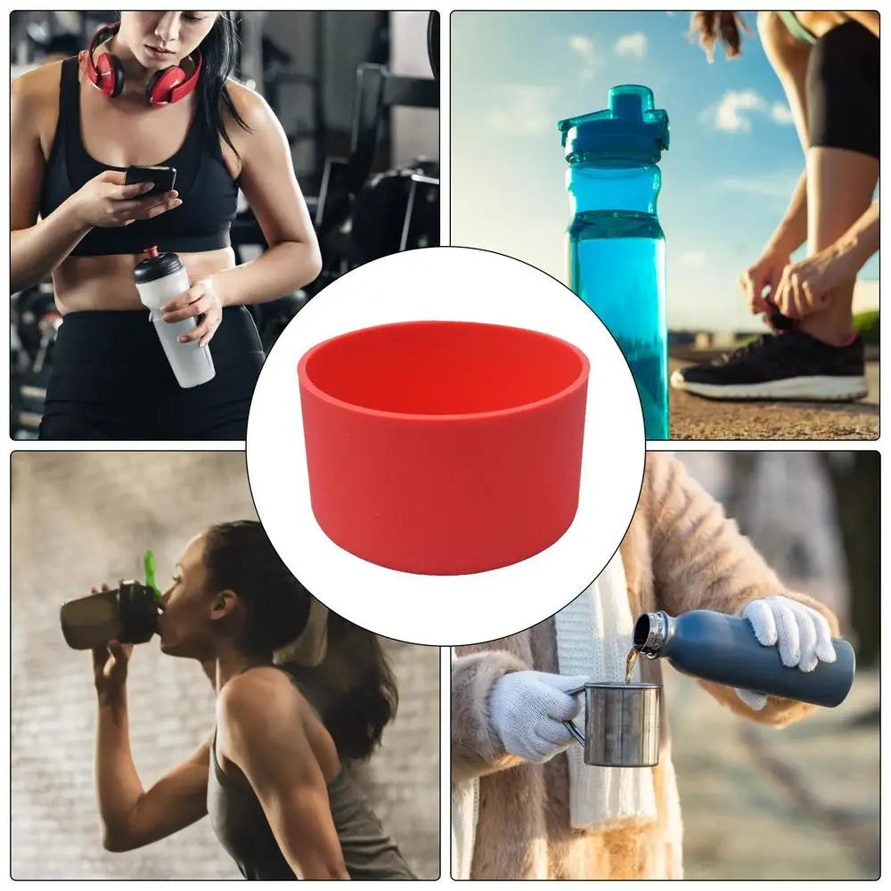Water Bottle Silicone Boot Cover Silicone Water Bottle Boot Anti-Slip Bottom Cover Bottle Tumbler Boot Water Bottle Accessories