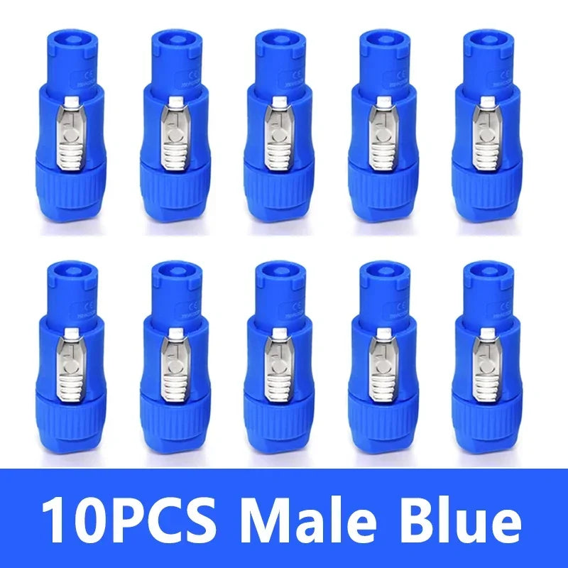 10Pcs 3Pin Speakon Power Connector Male Plug Socket Adapter for XRL Audio Speaker NAC3FCA NAC3FCB NAC3MPA 20A 250V