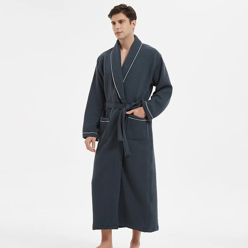 Women Bathrobe Cotton Thick Sleepwear Winter Warm Robe Dressing Gown Casual Long Sleeve Bathrobes Home Wear Clothes Kimono Robe