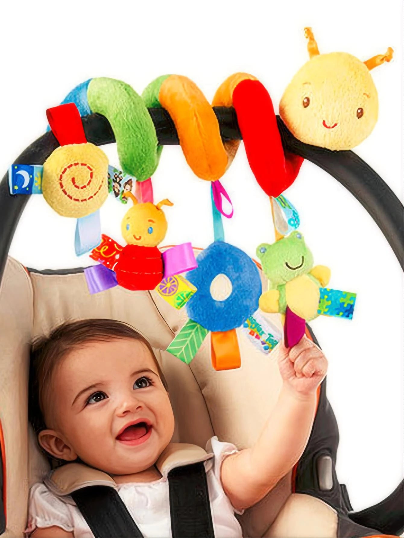 1pcs Soft Giraffe Animal Handbells Rattles Plush Infant Toddler Car Bed Hanging Toy Baby Early Education Development Handle Toys