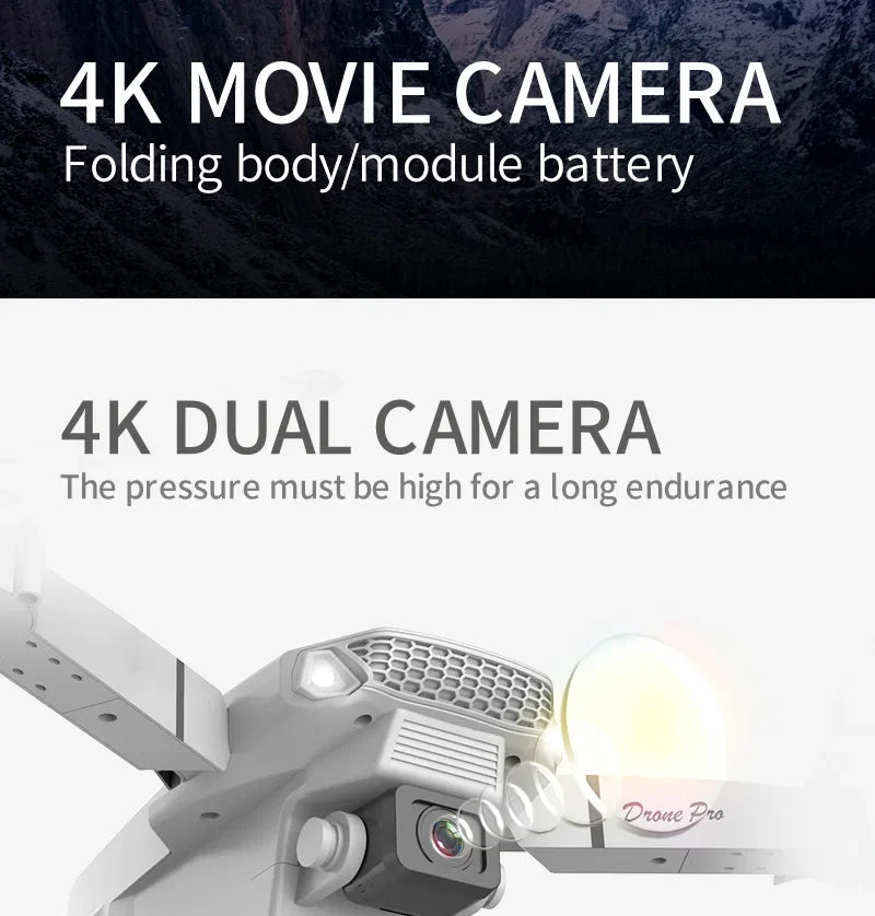 2023 E88 Pro WIFI FPV Drone Wide Angle HD 4K Camera Quadcopter Height Hold RC Foldable Dron Toys Gift