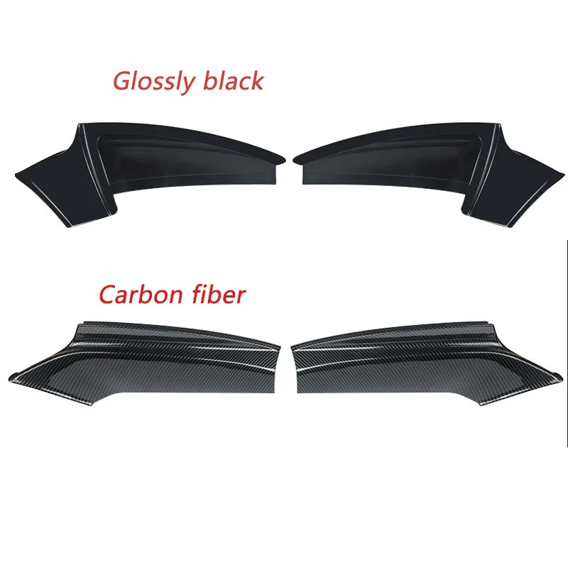 2Pcs / Set Front Bumper Splitters Lip Flaps Cupwings Aprons for BMW 5 Series F10 M5 Bumper 2011 - 2017 Carbon Fiber / FRP