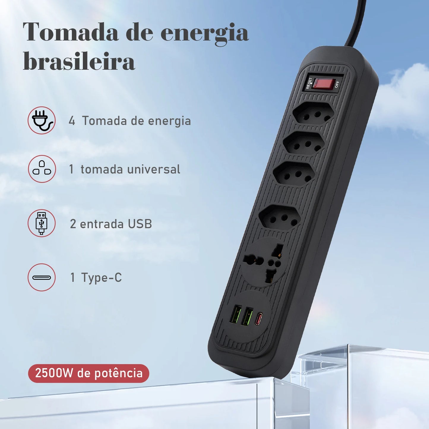 2M 110-220V USB Power Outlet Extension USB USB TYPE-C Electric Socket Extension Extension Extension Extension Extension Extension Extension Extension For PC