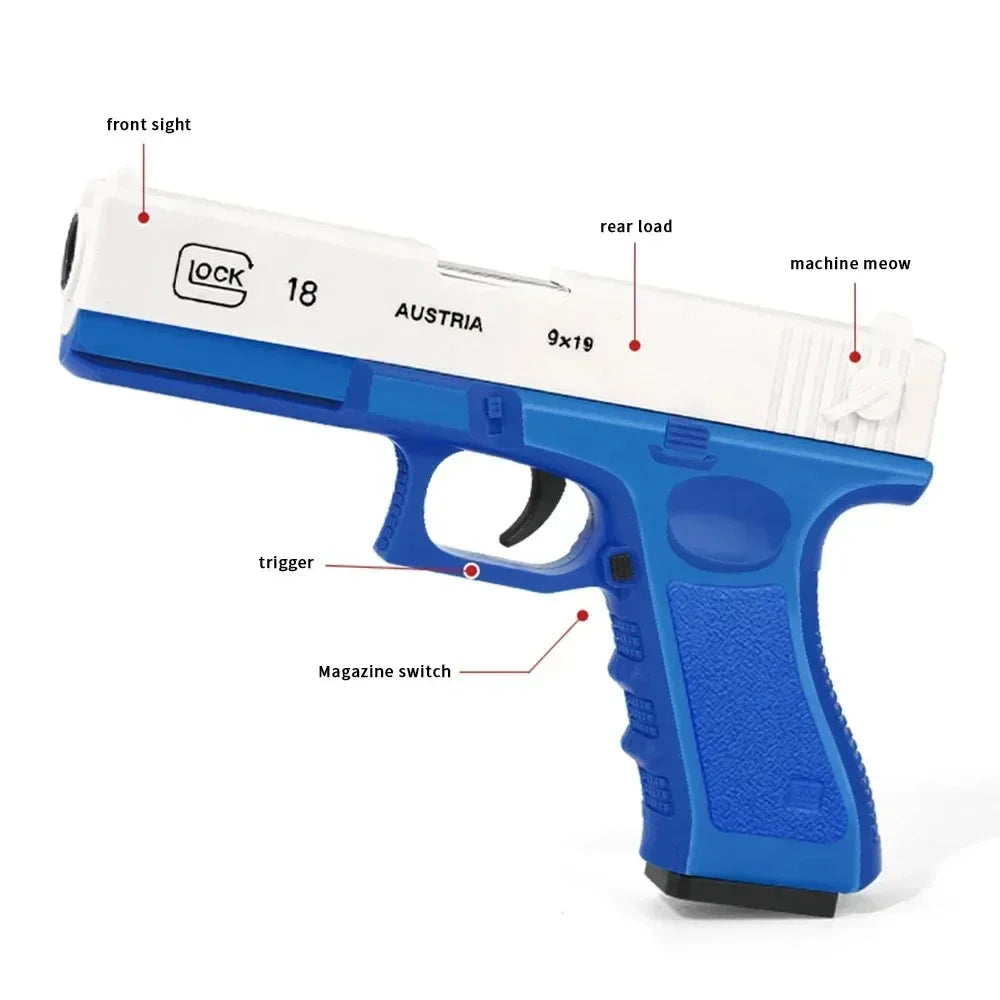 Soft Bullet Toy Gun Shell Ejection Foam Pistol Desert Eagle Airsoft Gun Toy Gun Toy For Boys Outdoor Games Girls Gift