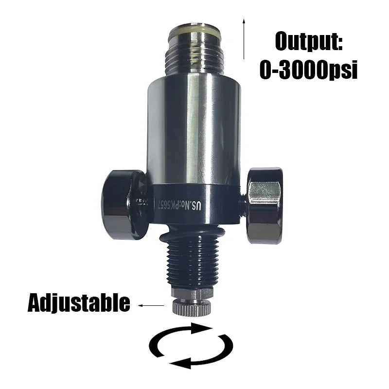 Soft Painting Air HPA Adjustable Explosion Proof Regulator, Constant Pressure Valve, HP Ball, New, 0-3000psi Output, G1/2