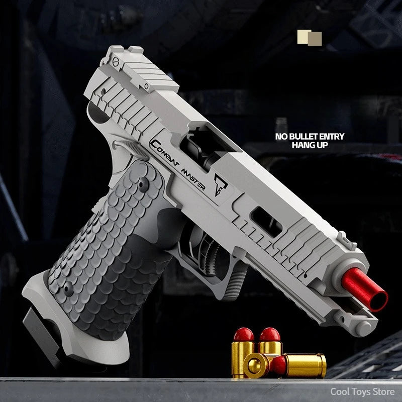 2011 CombatMaster Toy Pistol Fake Air Guns Airsoft Weapons Manual Continuous Shot Launcher Shell Throwing for Adult Men Children