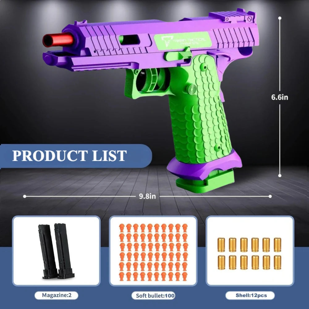 Soft Bullet Airsoft Sig17 Throwing Shell Toy Gun Outdoor Sports CS Game Empty Hanging Weapon Pistol for Kids Boys Birthday Gift