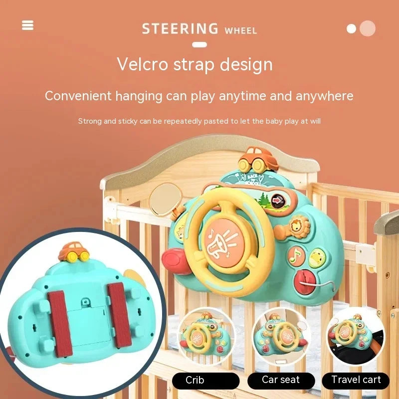 Steering Wheel Car Toys Rear Kids Simulates Driving  Seat  Baby Car  Comfort