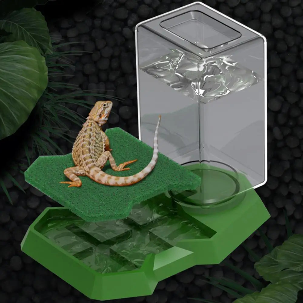 Reptile Water Bottle Automatic Reptile Water Dish With Bottle Tortoise Turtle Water Dispenser For Bearded Dragons Lizards