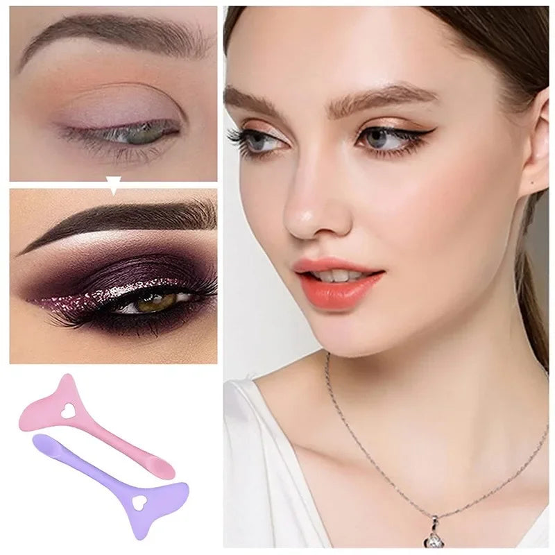 wholesale Multi-functional Eyeliner Stencil Wing Tips Silicone Eyeliner Aid Drawing Lipstick Wearing Aid Reusable Makeup Tools