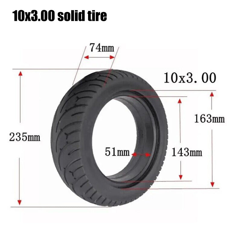 10x2.50 Tubeless Wheel Tyres Solid Tyre Inflation 10x2.125 for 10 inch Electric Scooter Accessory 10x3.00 Tires