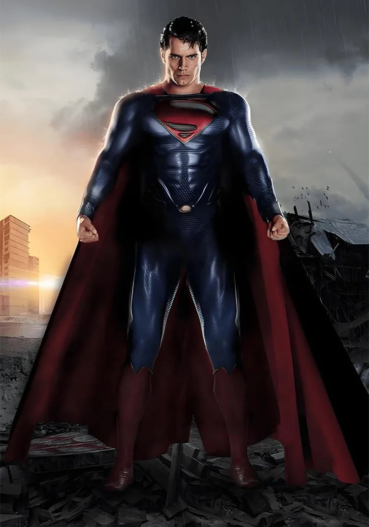 Superman Cosplay Costume Halloween Carnival Party Outfits Stage Performance Hero for Men Women Outfits