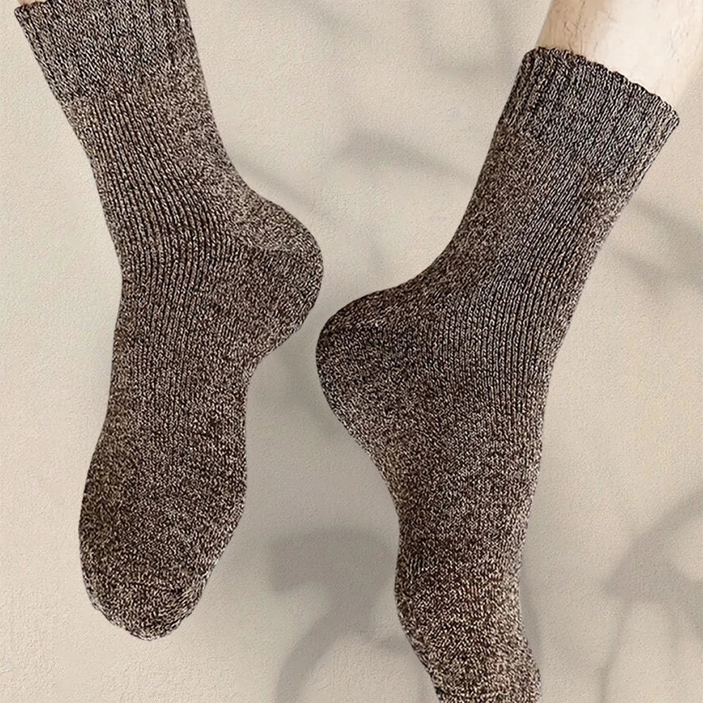 3/5 Pairs Of Thick Woolen Socks For Men, Autumn And Winter Stockings, Towels To Keep Winter Warm, Crew Socks, Christmas Gift