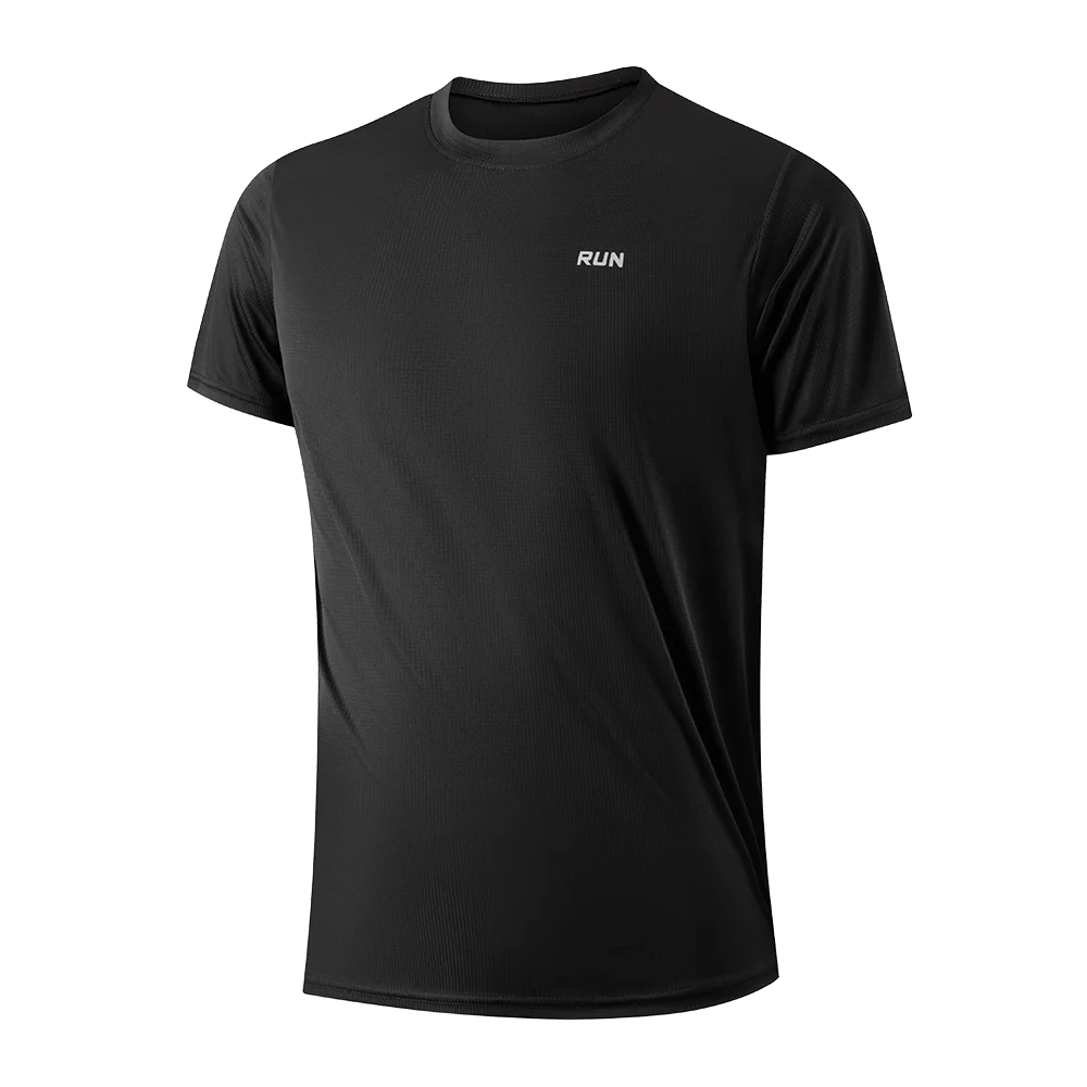 Summer Ice Silk Short Sleeve T-Shirt Men New Quick Dry Breathable Air Conditioning Outdoor Sun Protection Running Outer Wear