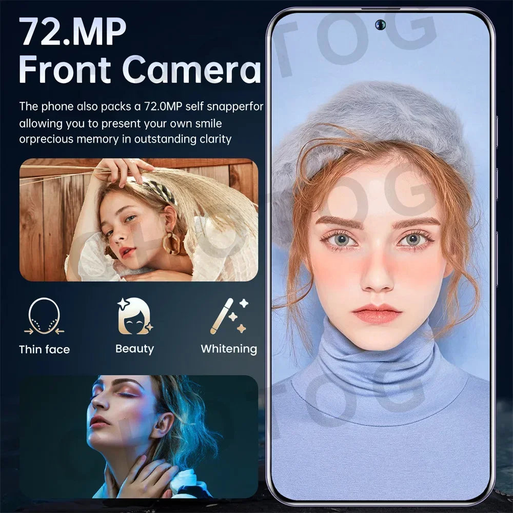 2025 Cellphones S+ 24 Ultra Original 5G Smartphone 7.3HD Dual SIM Cell Phone 7800mAh Android 14 Global Version Mobile Phones