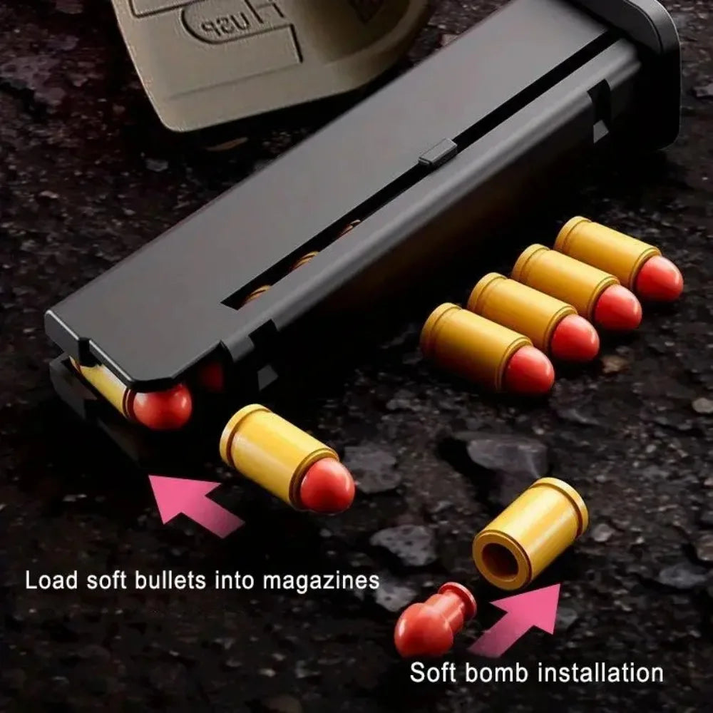 Soft Bullet Airsoft Sig17 Throwing Shell Toy Gun Outdoor Sports CS Game Empty Hanging Weapon Pistol for Kids Boys Birthday Gift