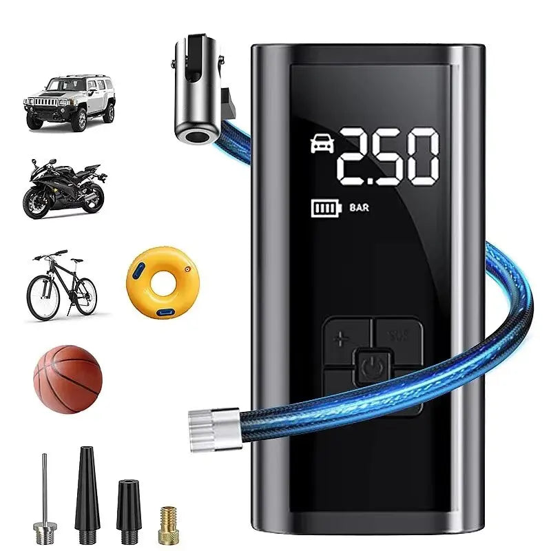 Wireless Portable Inflatable Pump Car Air Compressor Super Long Battery Life Electric Tire Inflator Pump for Motorcycle Balls