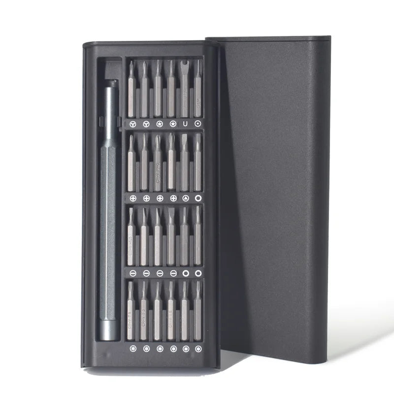 Precision Screwdriver Set 25 in 1 Phillips Torx Hexagonal Flat Head Magnetic Screwdriver Head for iPhone PC Watch Camera Glasses