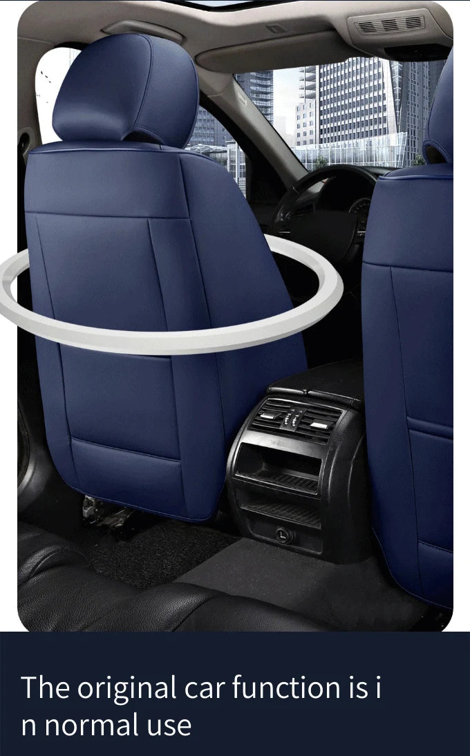 PU leather car seat cover, suitable for most 5-seat cars, split seat cover, waterproof and anti-fouling, easy installation,