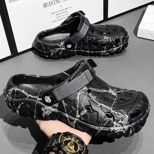 2025Men Slippers High Quality Classic Outdoor Anti-Slip Garden Shoes Lightweight Fashion Casual Sandals Sandals for Men Platform - Belvar