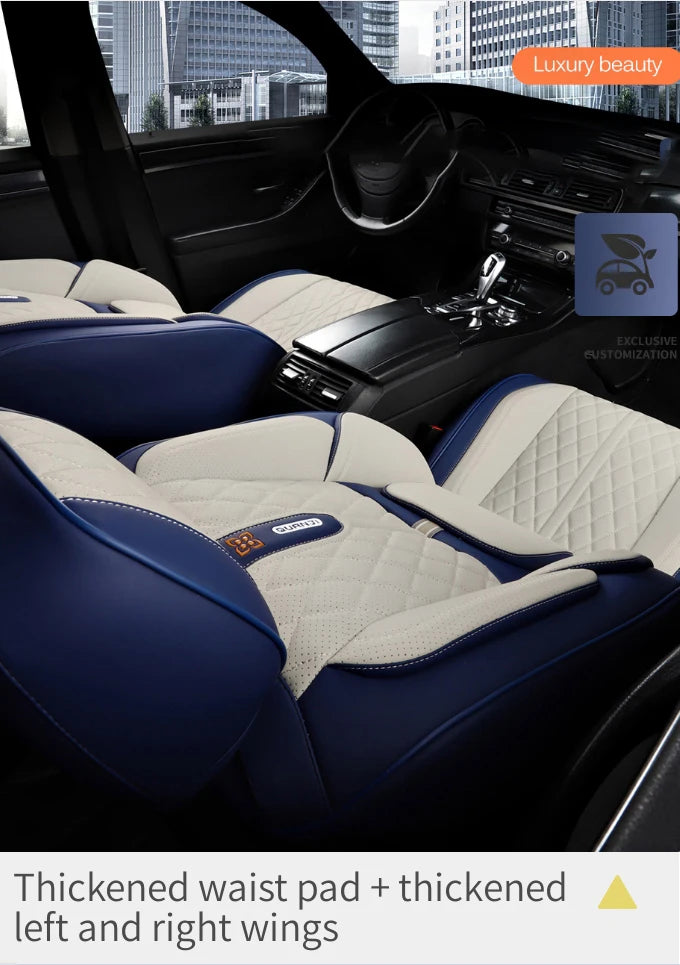 PU leather car seat cover, suitable for most 5-seat cars, split seat cover, waterproof and anti-fouling, easy installation,