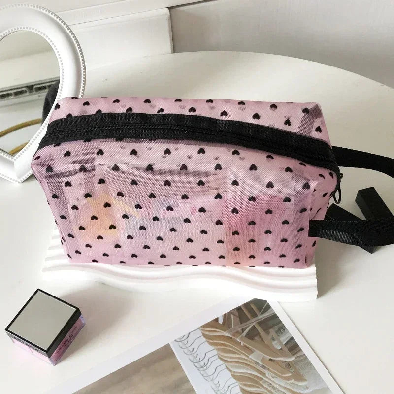 Women Lipstick Makeup Bags Small Large Mesh Transparent Cosmetic Bag Organizer for Cosmetics Storage Pencil Cases Neceser Pouch