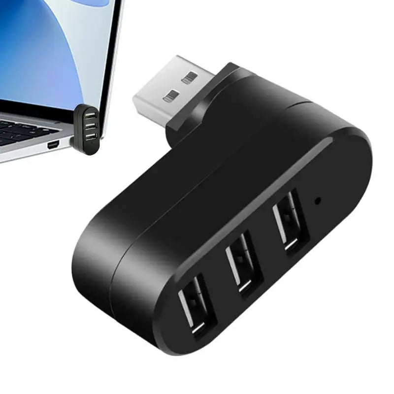 USB 2.0 Hub USB Hub 2.0 Multi USB Splitter Hub Rotatable 3 Port Multiple Expander Splitter Mini USB 2.0 Hub Computer Accessories