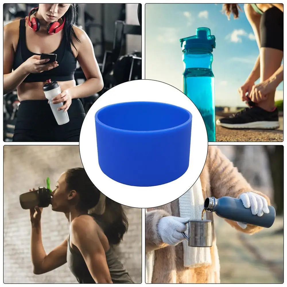 Water Bottle Silicone Boot Cover Silicone Water Bottle Boot Anti-Slip Bottom Cover Bottle Tumbler Boot Water Bottle Accessories