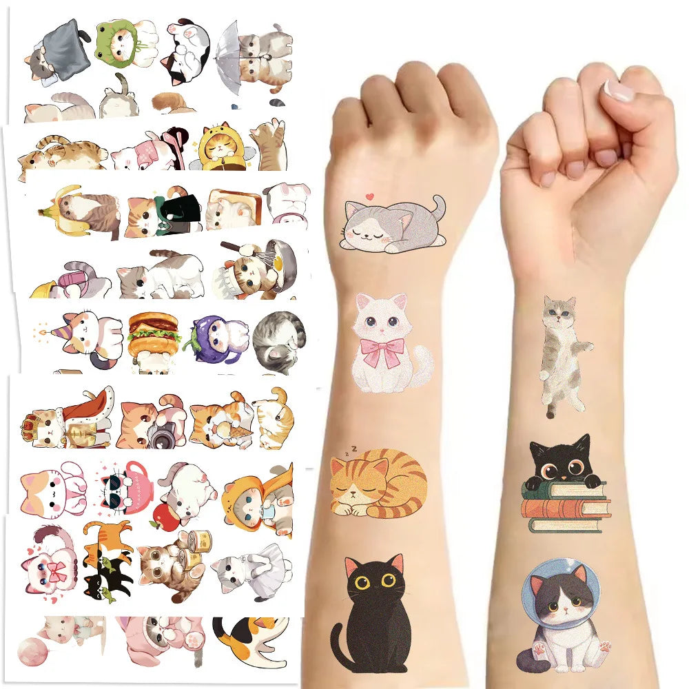 10 Sheets Dinosaurs Tattoo Sticker Temporary Fake Tattoo Arm Hands Body Waterdichte Tatouages Pour Kids Toy Gift