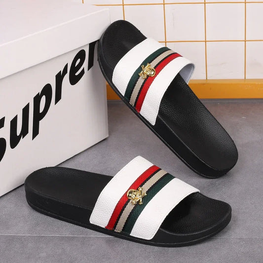 Fashion Brand Slippers for Men Ultra Soft Slides Non-slip Wear-resistant Sandals Men Casual Summer Indoor Outdoor Slippers - Belvar