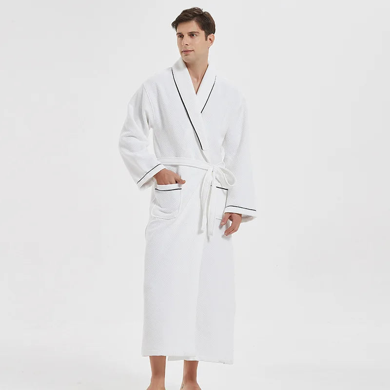 Women Bathrobe Cotton Thick Sleepwear Winter Warm Robe Dressing Gown Casual Long Sleeve Bathrobes Home Wear Clothes Kimono Robe