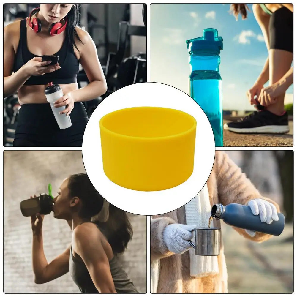 Water Bottle Silicone Boot Cover Silicone Water Bottle Boot Anti-Slip Bottom Cover Bottle Tumbler Boot Water Bottle Accessories