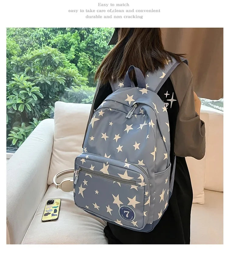 Star Backpack for Women Men 17 Inch Star Laptop Backpack College Bag Cute Travel Backpack Student Back To School Casual Bookbag