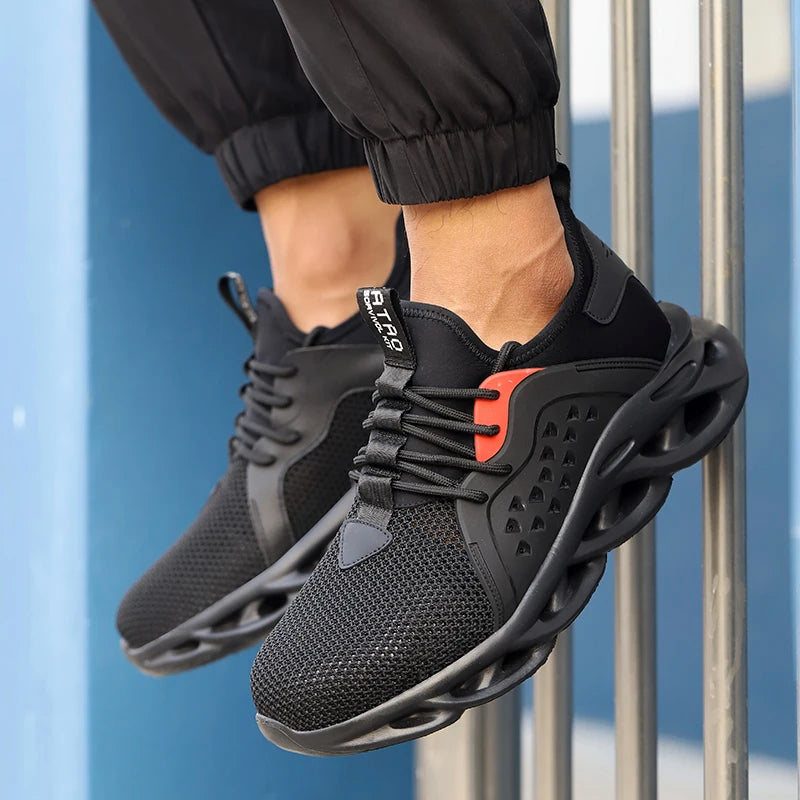 Steel Toe Work Shoes Breathable Working Shoes Women Man Safety Shoes Lightweight Puncture-Proof Boots Indestructible soles
