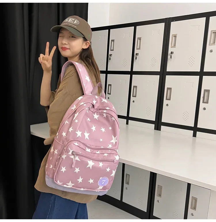 Star Backpack for Women Men 17 Inch Star Laptop Backpack College Bag Cute Travel Backpack Student Back To School Casual Bookbag