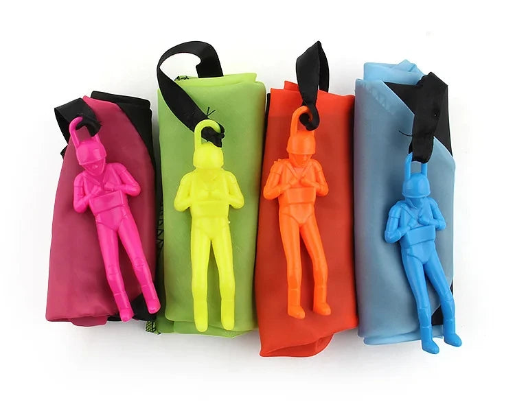 1/6 Sets Hand Throwing Parachute Kids Outdoor Funny Toys Game Play Toys for Children Fly Parachute Sport with Mini Soldier Game