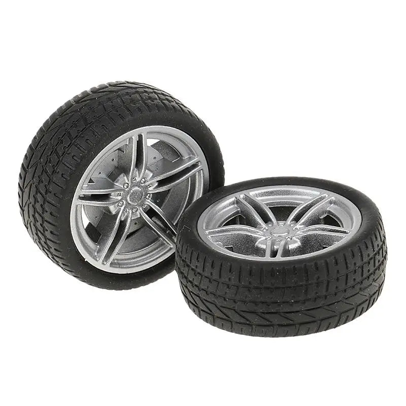 2pcs 40/48mm Toy Wheels Flat Drift Tyres DIY Car Spare Parts for Model Makin